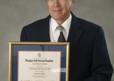 Ken with his Certificate from the DAR